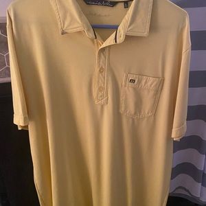 Travis Matthews golf polo size large yellow